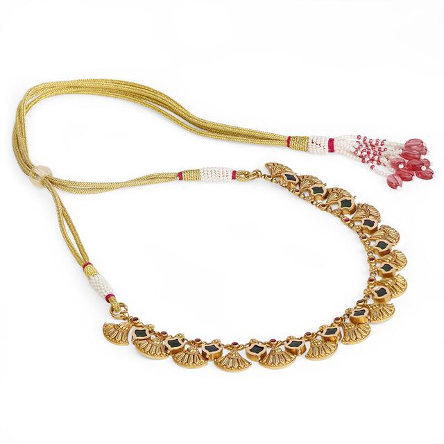 Traditional Palakka Mala Gold Necklace 7