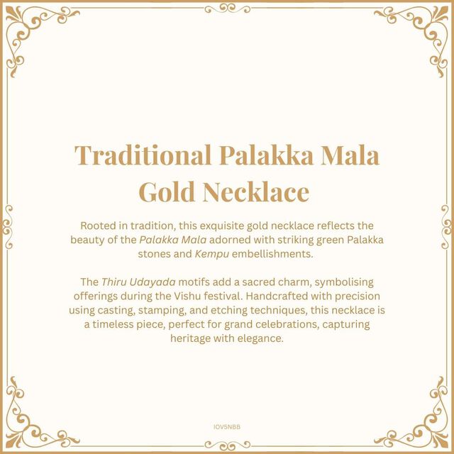 Traditional Palakka Mala Gold Necklace 10