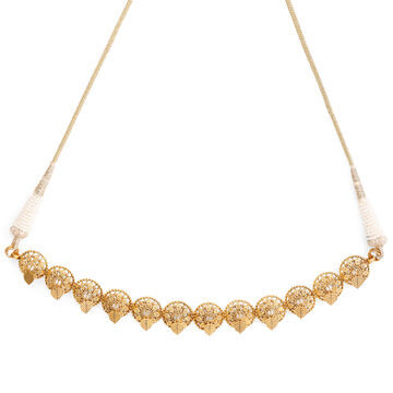 Peepal Leaf Floral Gold Choker