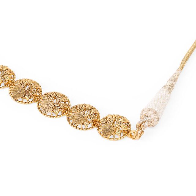 Peepal Leaf Floral Gold Choker 5