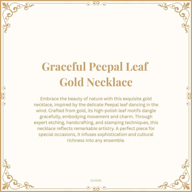 Graceful Peepal Leaf Gold Necklace 8