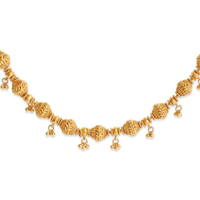 Majestic Bead Gold Choker Necklace 4