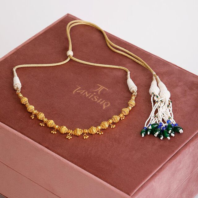 Majestic Bead Gold Choker Necklace 7