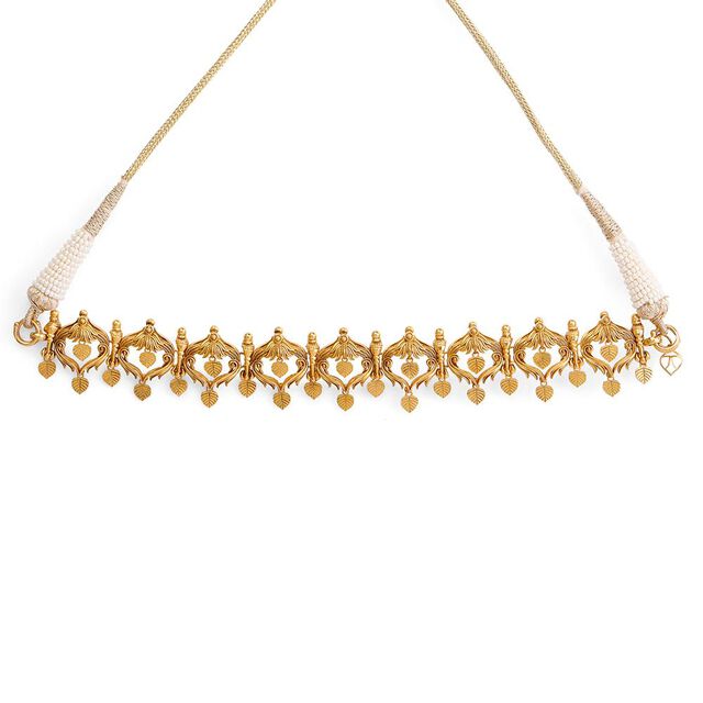 Enchanted Bloom Peepal Leaf Necklace 2