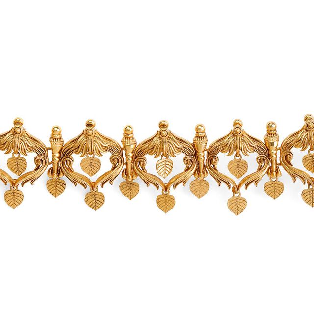 Enchanted Bloom Peepal Leaf Necklace 4