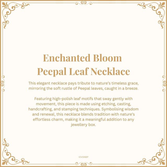 Enchanted Bloom Peepal Leaf Necklace 7