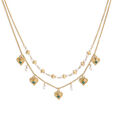 Peepal Leaf Layered Charm Necklace 3