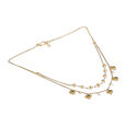 Peepal Leaf Layered Charm Necklace 4