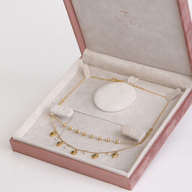 Peepal Leaf Layered Charm Necklace 6