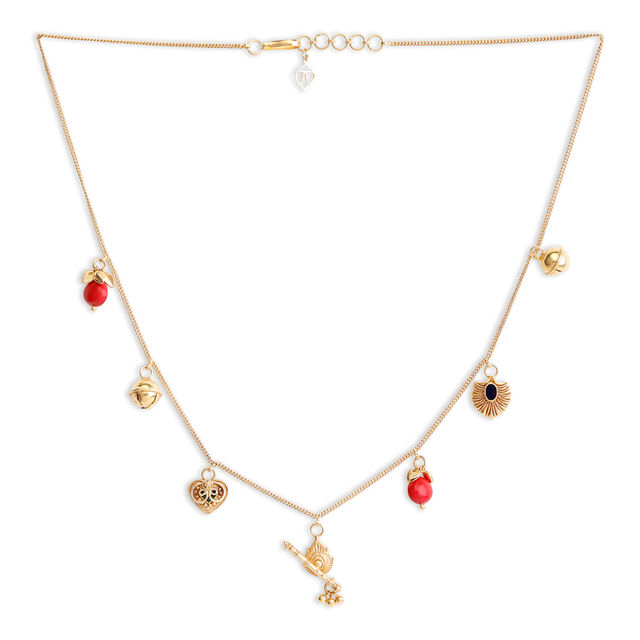 Peacock Charm Multi-Coloured Necklace 