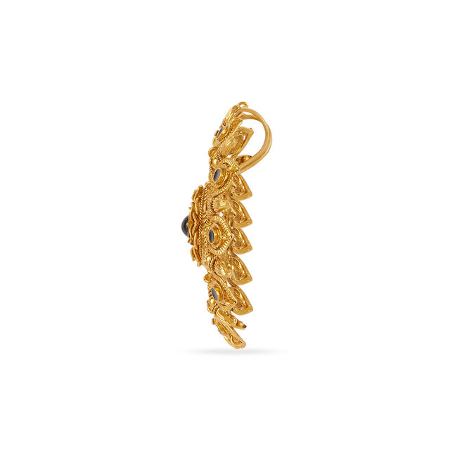Tanishq 22KT Gold Pendant and Earrings Set 3