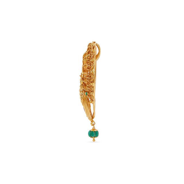 Tanishq 22KT Gold Pendant and Earrings Set 3