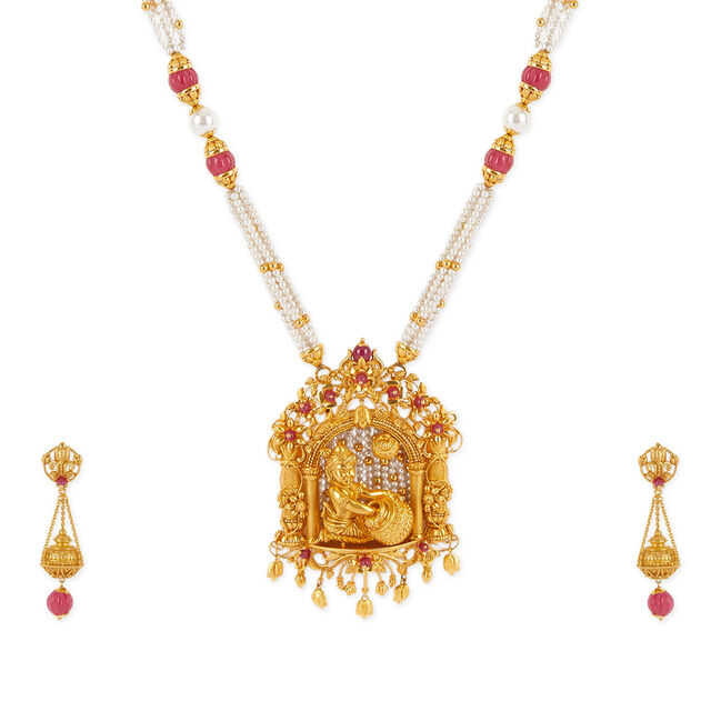 Tanishq 22KT Gold Necklace Set 