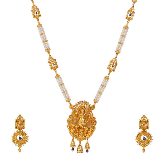 Tanishq 22KT Gold Necklace Set 