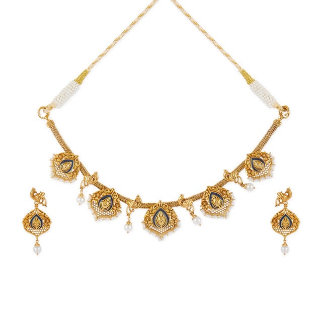 Tanishq 22KT Gold Necklace Set 2