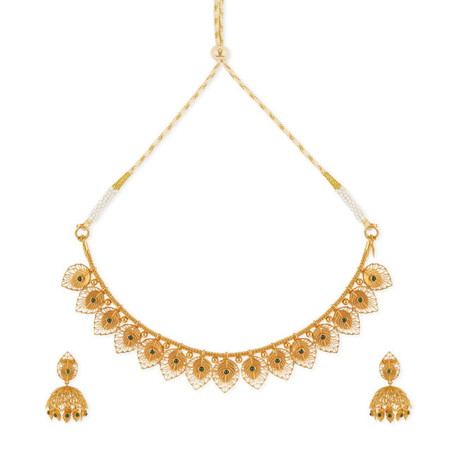 Tanishq 22KT Gold Necklace Set 2