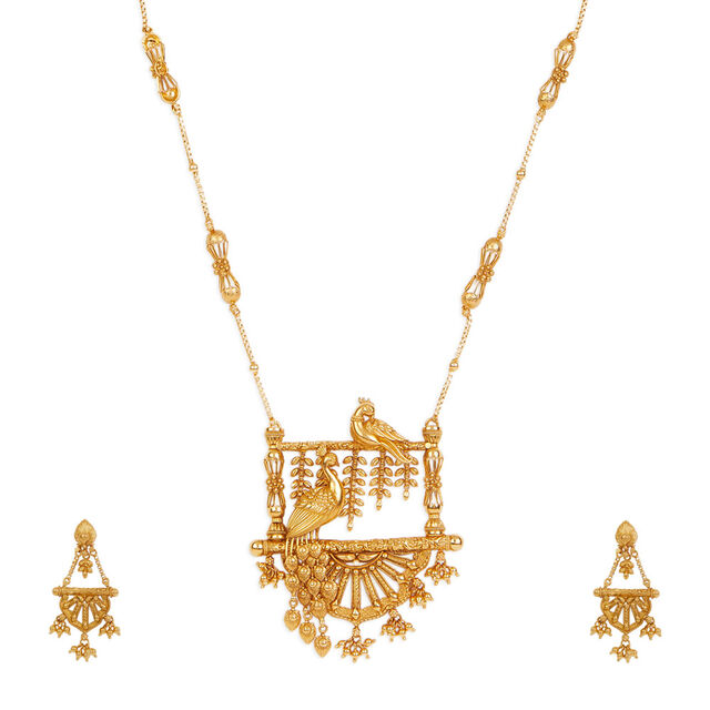 Tanishq 22KT Gold Necklace Set 