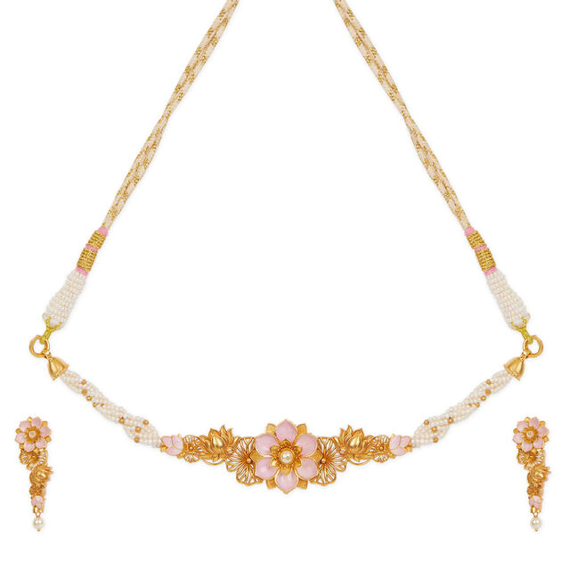 Tanishq 22KT Gold Necklace Set 2