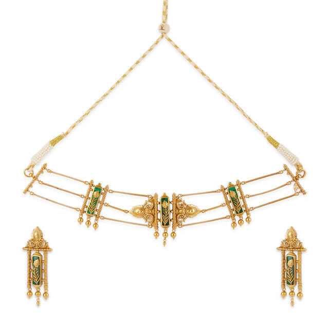 Tanishq 22KT Gold Necklace Set 2