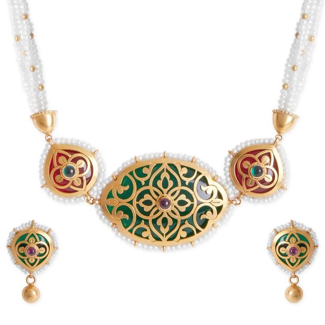 Tanishq 22KT Gold Necklace Set 2
