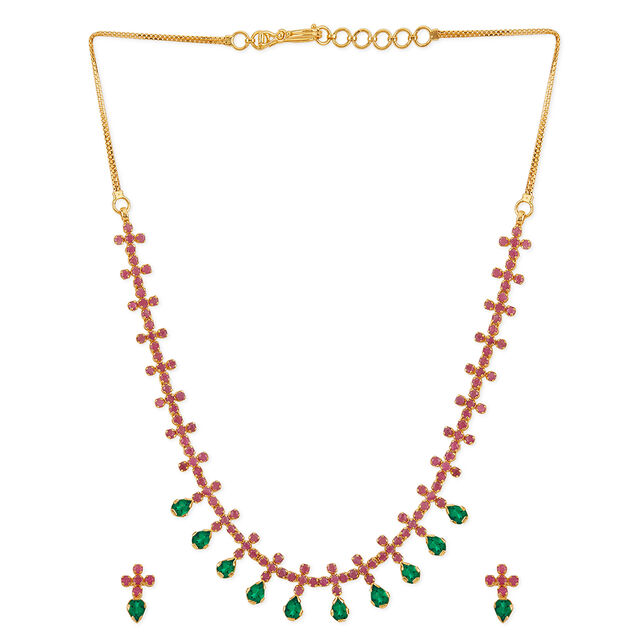 Tanishq 22KT Gold Necklace Set for Women 