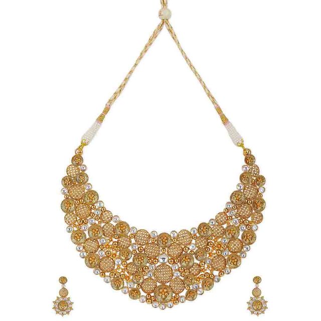 Tanishq 22KT Gold Necklace Set for Women 