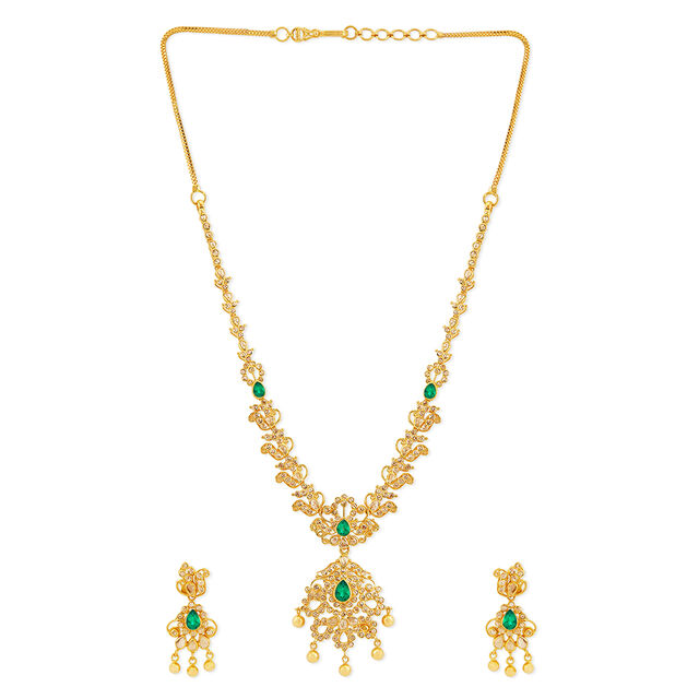 Tanishq 22KT Gold Necklace Set for Women 