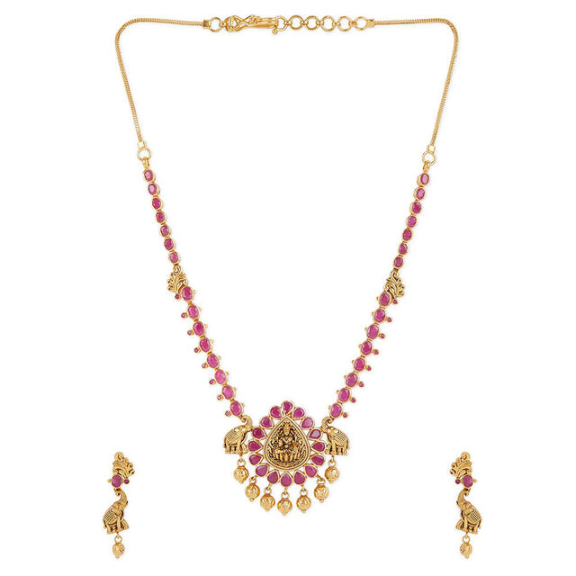 Tanishq 22KT Gold Necklace Set for Women 