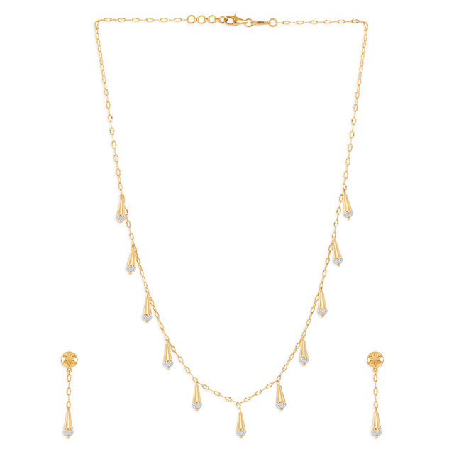 Tanishq 22KT Gold Necklace Set for Women 