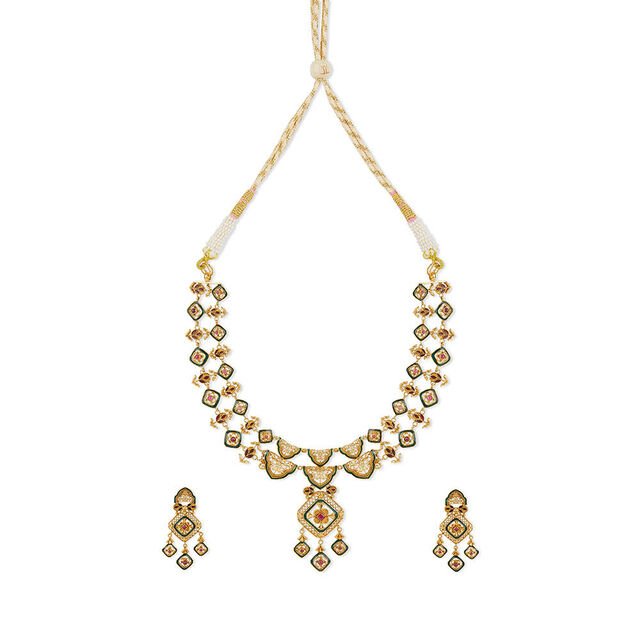 Tanishq 22KT Gold Necklace Set for Women 