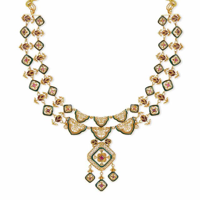 Tanishq 22KT Gold Necklace Set for Women 2