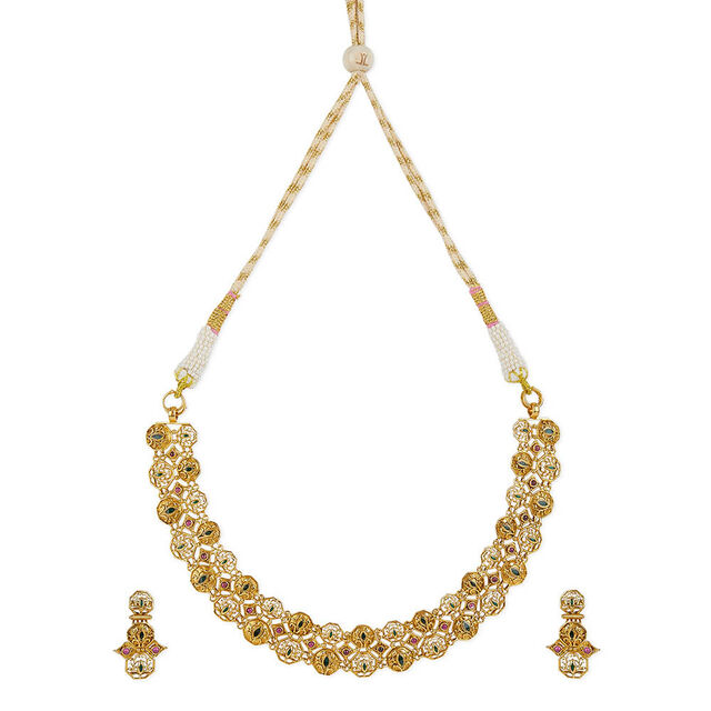 Tanishq 22KT Gold Necklace Set for Women 
