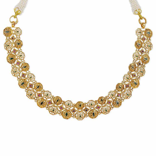 Tanishq 22KT Gold Necklace Set for Women 2