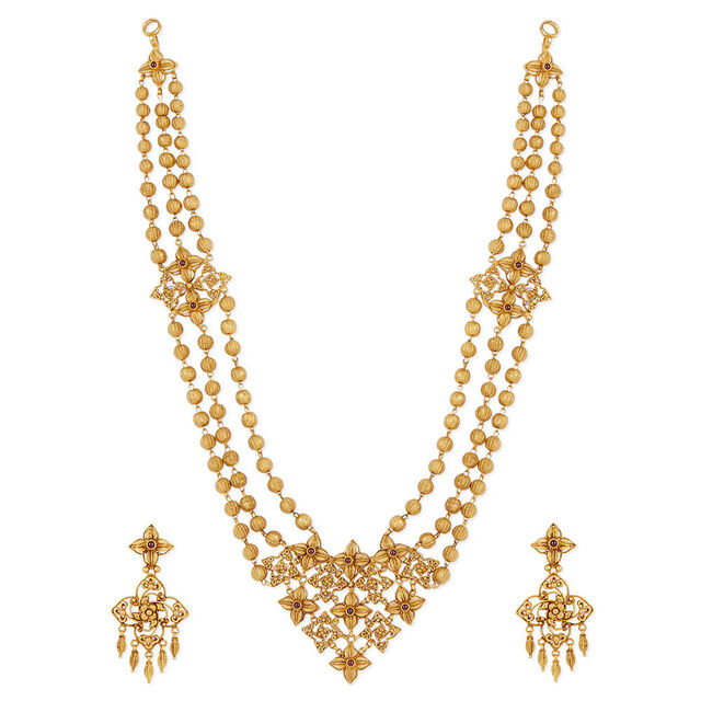 Tanishq 22KT Gold Necklace Set for Women 