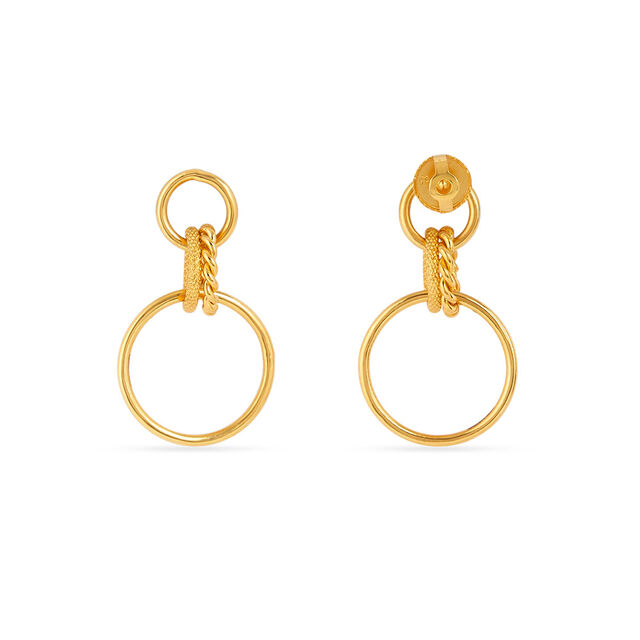 Tanishq 22KT Gold Earrings for Women 3