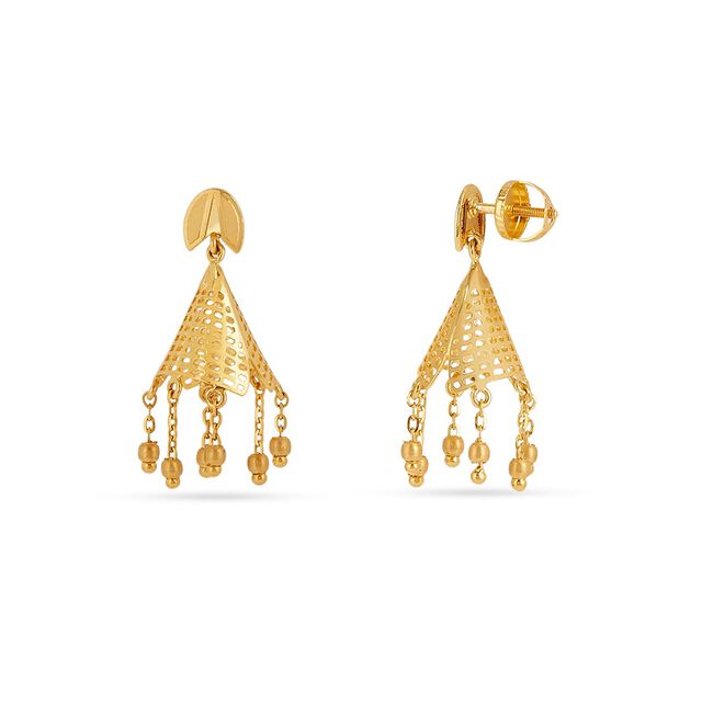 Tanishq 22KT Gold Earrings for Women 2