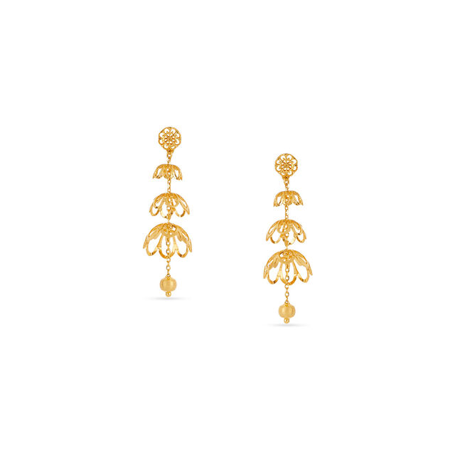 Tanishq 22KT Gold Earrings for Women 