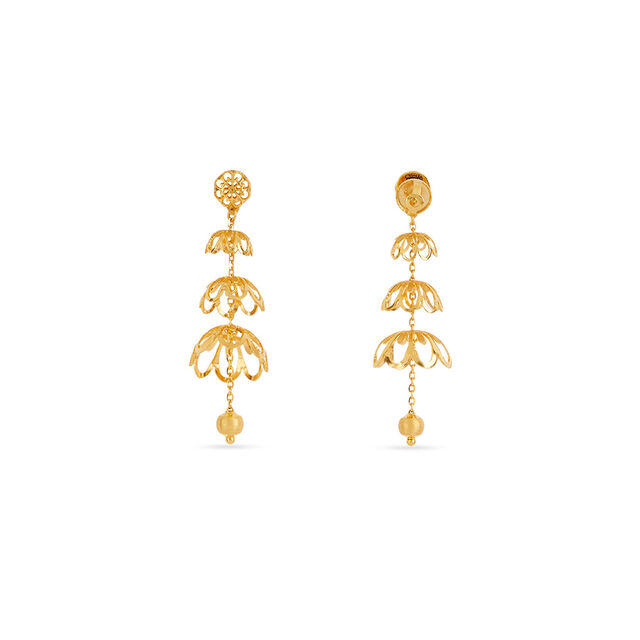 Tanishq 22KT Gold Earrings for Women 3