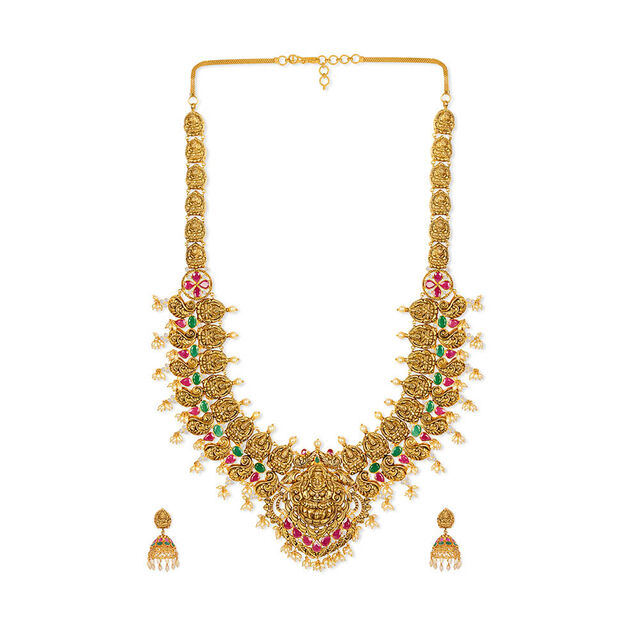 Tanishq 22KT Gold Necklace Set for Women 