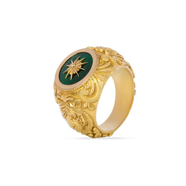 Tanishq 22KT Synthetic Stone Finger Ring for Women 2