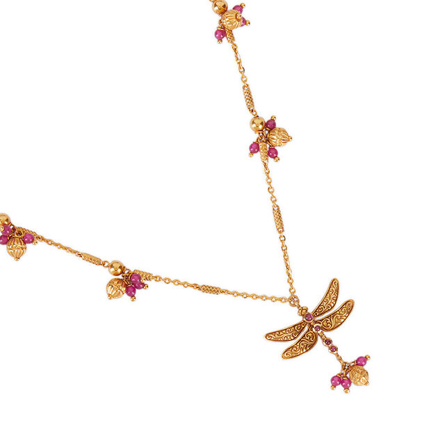 Tanishq 22KT Scarlet Flutter Necklace for Women 3