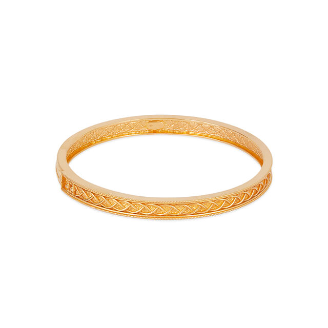 Tanishq 22 KT Temple Motif Gold Kada for Men 