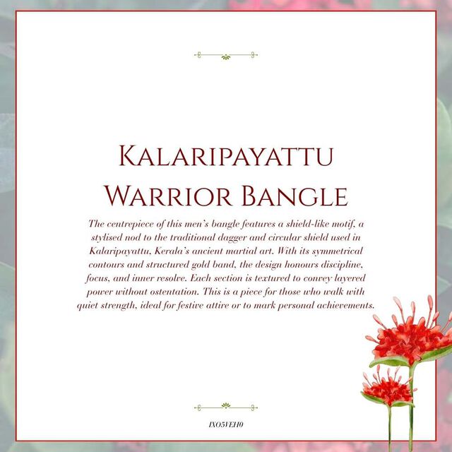 Tanishq 22KT Kalaripayattu Warrior Kada for Men 5