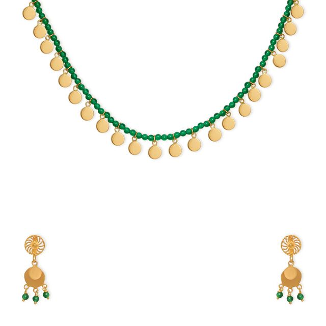 Tanishq 22KT Gold Necklace Set 