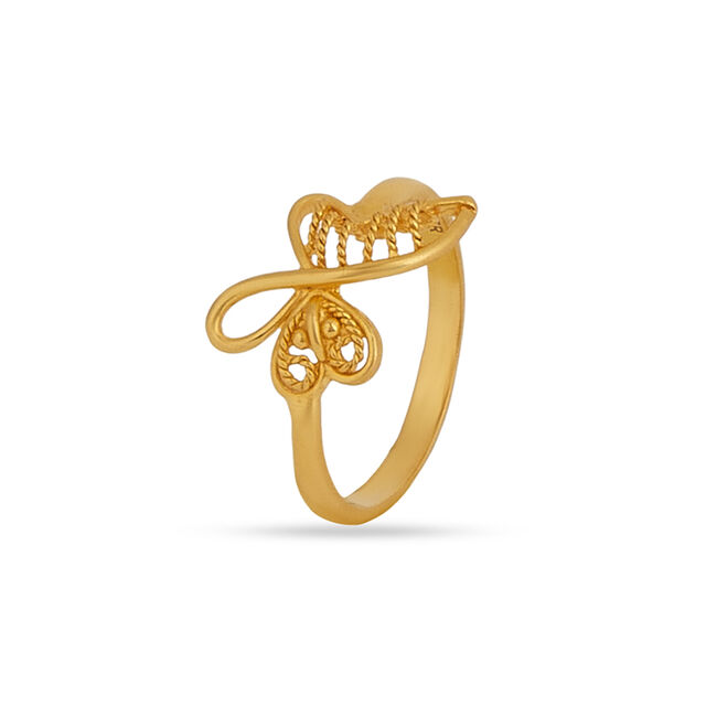 Tanishq 22KT Diamond Finger Ring 2
