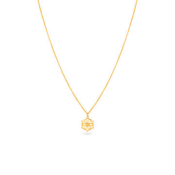 Tanishq 22 Karat Gold Pendant with Chain for Kids