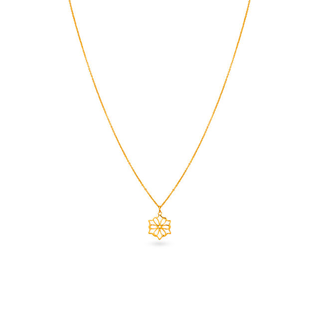 Tanishq 22 Karat Gold Pendant with Chain for Kids