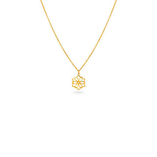 Tanishq 22 Karat Gold Pendant with Chain for Kids