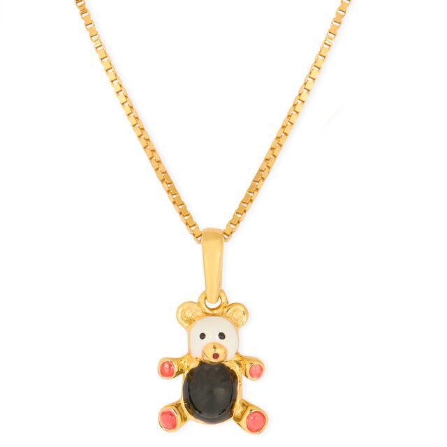 Tanishq 22KT Gold Pendant with Chain 2