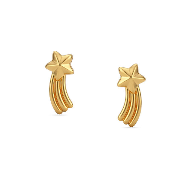 Tanishq 22KT Gold Stud Earrings for Kids 